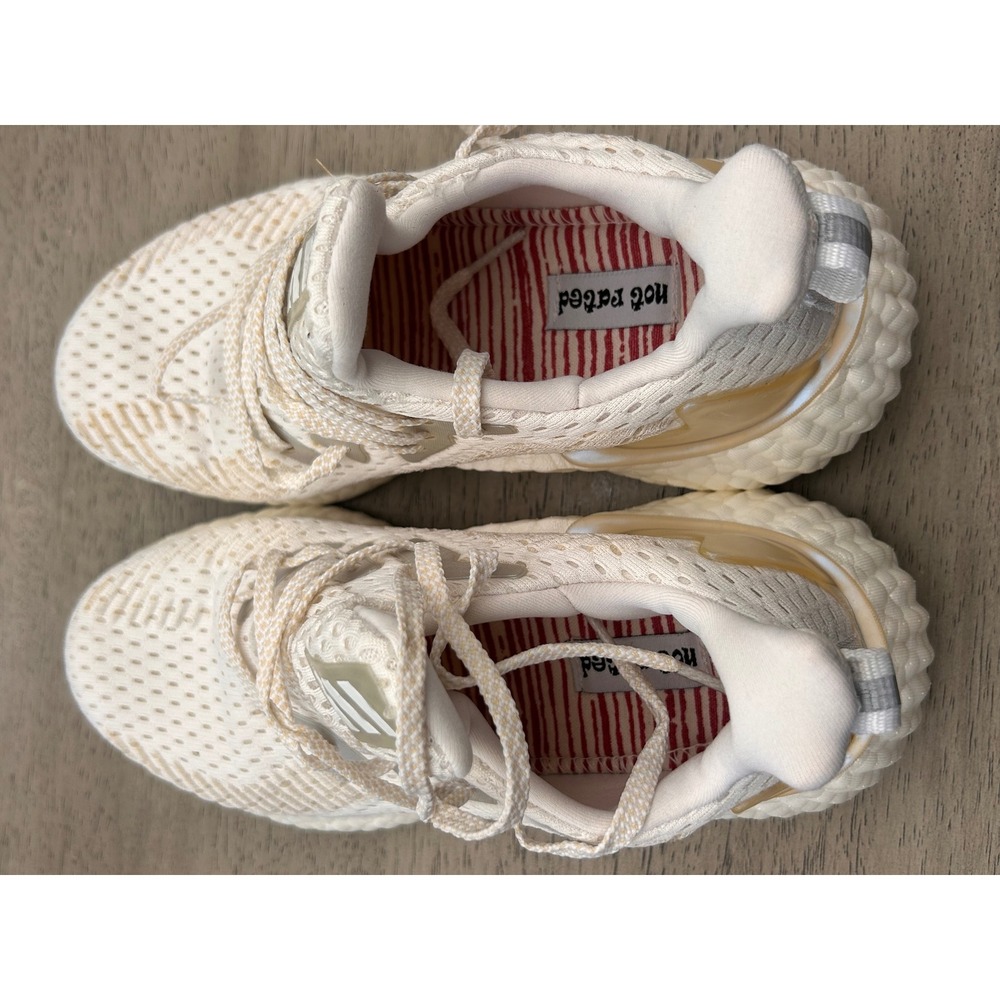 Adidas Alphaboost Running Shoes Mens 6 Cream White EH3314 Sample Sneakers - Picture 10 of 11